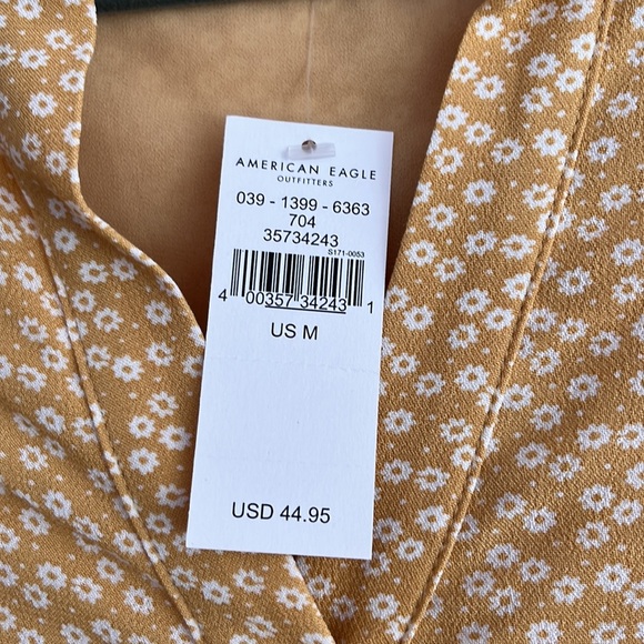 American Eagle Yellow Floral Summer Mini Dress. Size M. Never worn - Picture 5 of 7